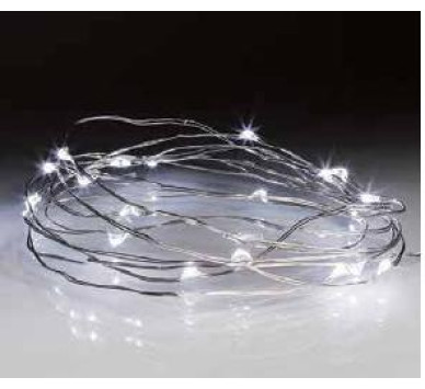 30LEDs ΣΥΡΜΑ ΑΣΗΜΙ/COOL 3μ ΓΙΑ 3ΑΑ ΜΠΑΤΑΡΙΑ