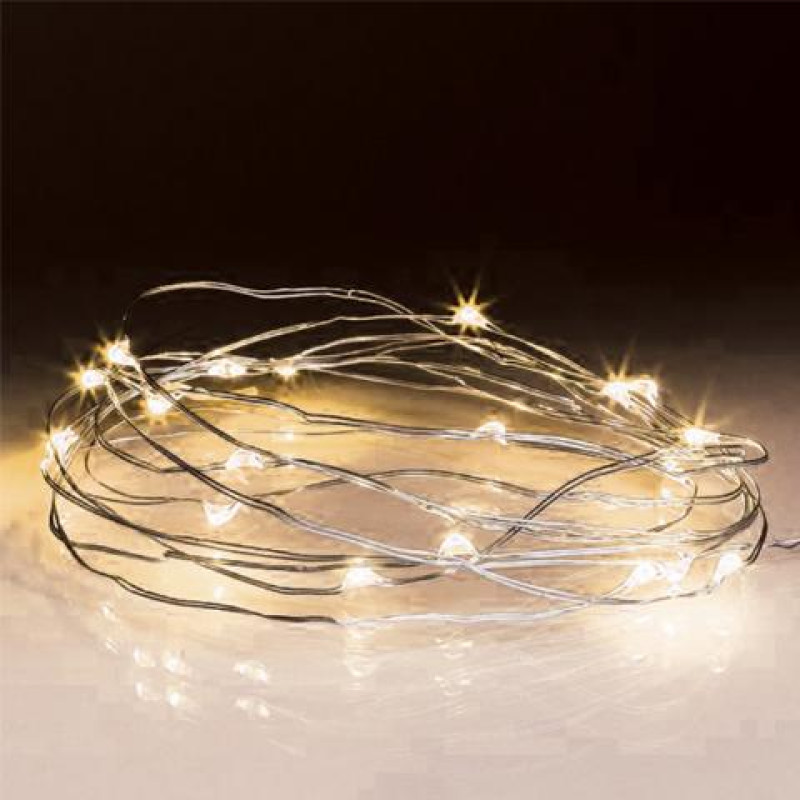 30LEDs ΣΥΡΜΑ ΑΣΗΜΙ/WARM 3μ ΓΙΑ 3ΑΑ ΜΠΑΤΑΡΙΑ