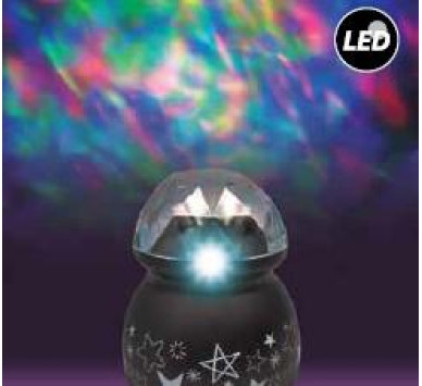 LED ΝΥΚΤΟΣ PROJECTOR flame  RGB AAAbattery USB