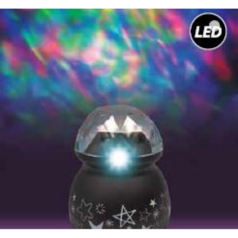 LED ΝΥΚΤΟΣ PROJECTOR flame  RGB AAAbattery USB