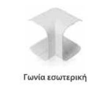 ΓΩΝΙΑ ΕΣΩΤΕΡΙΚΗ ΓΙΑ ΚΑΝΑΛΙ 100Χ41-50mm ΛΕΥΚΟ LINEME