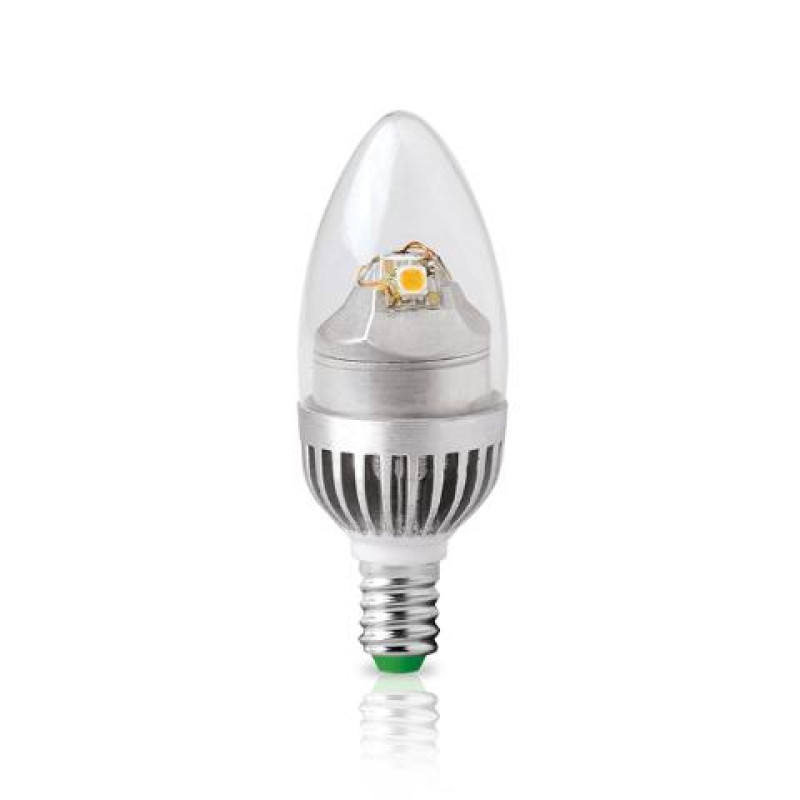 LED C37 ΚΕΡΙ ΔΙΑΦΑΝΟ 5W E14 2800k 280LM 330D MEGAMAN