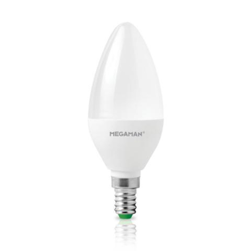 LED C35 DIMABLE ΚΕΡΙ ΜΑΤ 5W E14 2800k 270LM 330D MEGAMAN