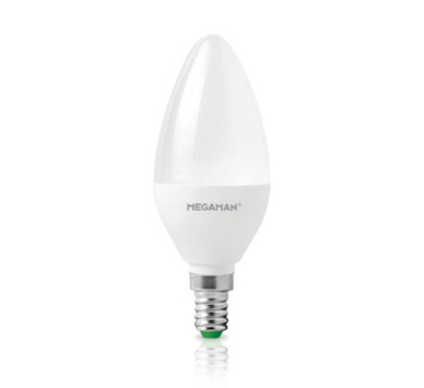 LED C35 DIMABLE ΚΕΡΙ ΜΑΤ 5W E14 4000k 270LM 330D MEGAMAN