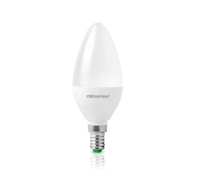 LED C40 DIM to WARM ΚΕΡΙ ΜΑΤ 5W E14 1800k-2800k 470LM 330D MEGAMAN