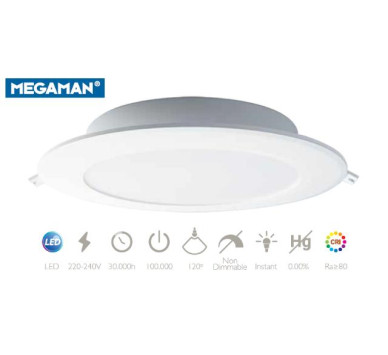 ΠΑΝΕΛ LED 25W ΧΩΝΕΥΤΟ 4000K ΣΤΡΟΓΓΥΛΟ Φ225 ΛΕΥΚΟ KANA MEGAMAN