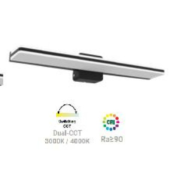 ΦΩΤΙΣΤΙΚΟ ΠΙΝΑΚΩΝ LED 24W 3/4000k 1800l IP44 60cm ΜΑΥΡΟ MARS