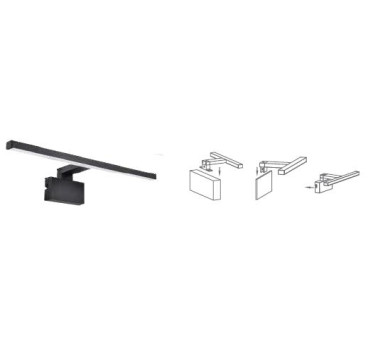 ΦΩΤΙΣΤΙΚΟ ΠΙΝΑΚΩΝ LED 13W 3000k 1350l IP44 60cm ΜΑΥΡΟ JUPITER