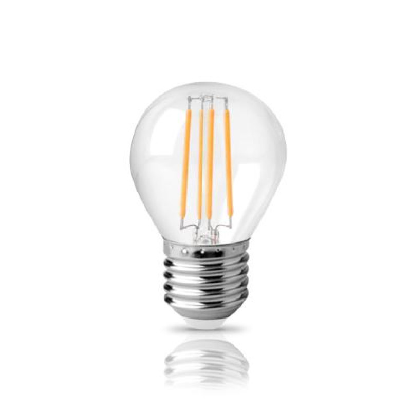 LED FILAMENT G45 ΣΦΑΙΡΙΚΟ ΔΙΑΦΑΝΟ 6W E27 2800k 520LM 360D ΦOSME
