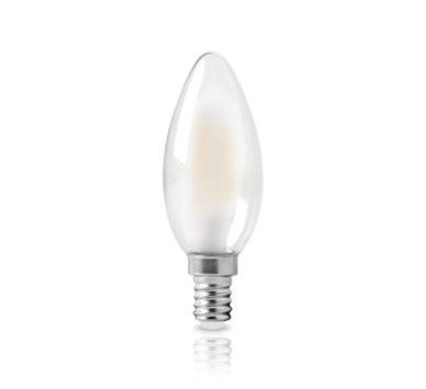 LED FILAMENT C35 ΚΕΡΙ ΜΑΤ 6W-4W E14 4000k 520LM-470LM 360D ΦOSME