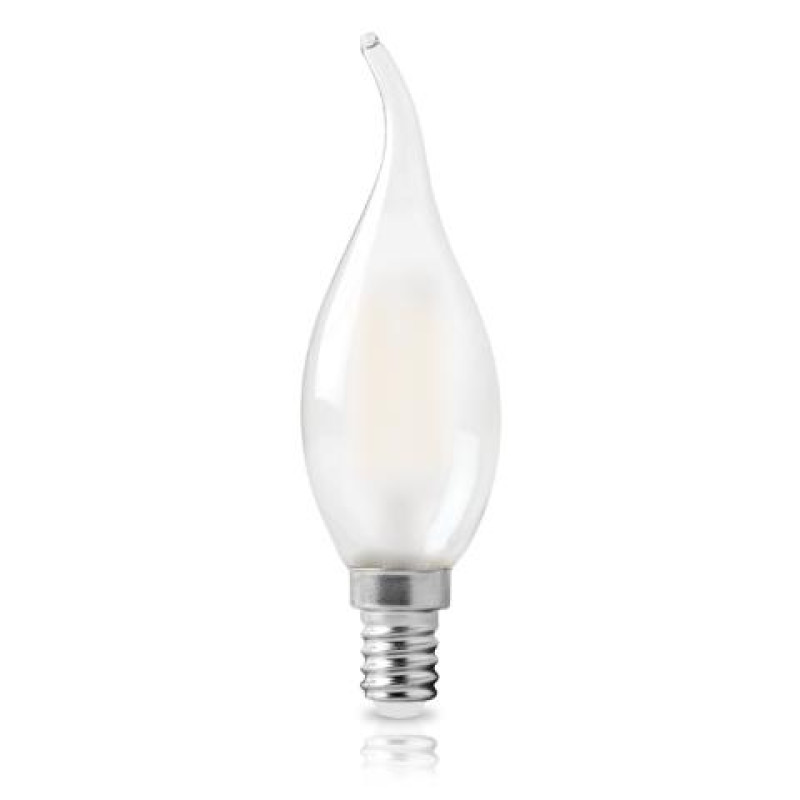 LED FILAMENT C35 TIP ΚΕΡΙ ΜΕ ΜΥΤΗ ΜΑΤ 6W-4W E14 2800k 520LM-470LM 360D ΦOSME