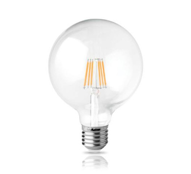LED FILAMENT G95 ΔΙΑΦΑΝΟ 11W Ε27 2800k 1100LM 360D ΦOSME