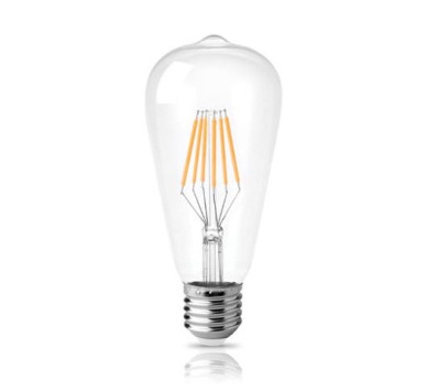 LED FILAMENT DIMABLE ST64 ΔΙΑΦΑΝΟ 8W E27 2700k 806LM 360D ΦOSME