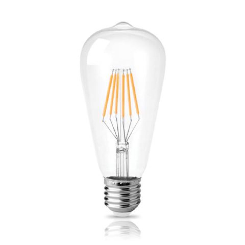 LED FILAMENT DIMABLE ST64 ΔΙΑΦΑΝΟ 8W E27 2700k 806LM 360D ΦOSME