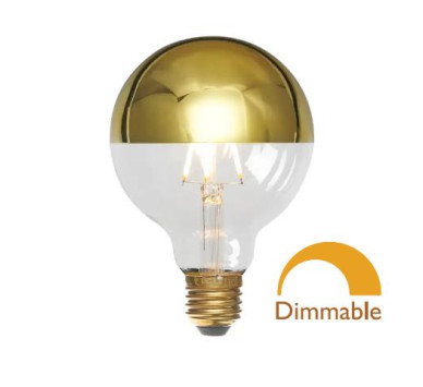 LED FILAMENT DIMABLE G80 ΑΝΤΕΣΤΡΑΜΕΝΟΥ ΚΑΘΡEPTOY 9W E27 2800K  ΦOSME