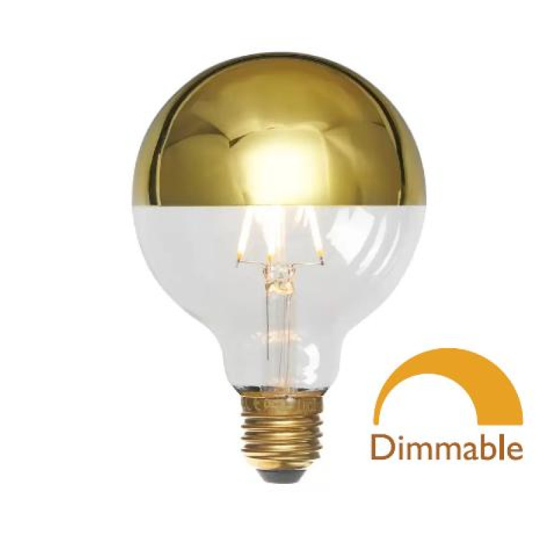 LED FILAMENT DIMABLE G80 ΑΝΤΕΣΤΡΑΜΕΝΟΥ ΚΑΘΡEPTOY 9W E27 2800K  ΦOSME