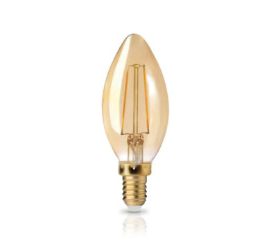 LED FILAMENT DIMABLE C35 ΚΕΡΙ GOLDEN E14 6W 2200k 490LM 360D ΦOSME