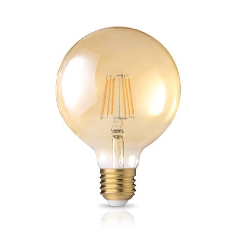 LED FILAMENT DIMABLE G95 GOLDEN E27 8W 2200k 720LM 360 ΦOSME