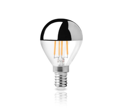 LED FILAMENT DIMABLE G45 ΣΦΑΙΡΙΚΟ ΑΝΤΕΣΤΡΑΜΕΝΟΥ ΚΑΘΡEPTOY 6W E14 2800K ΦOSME