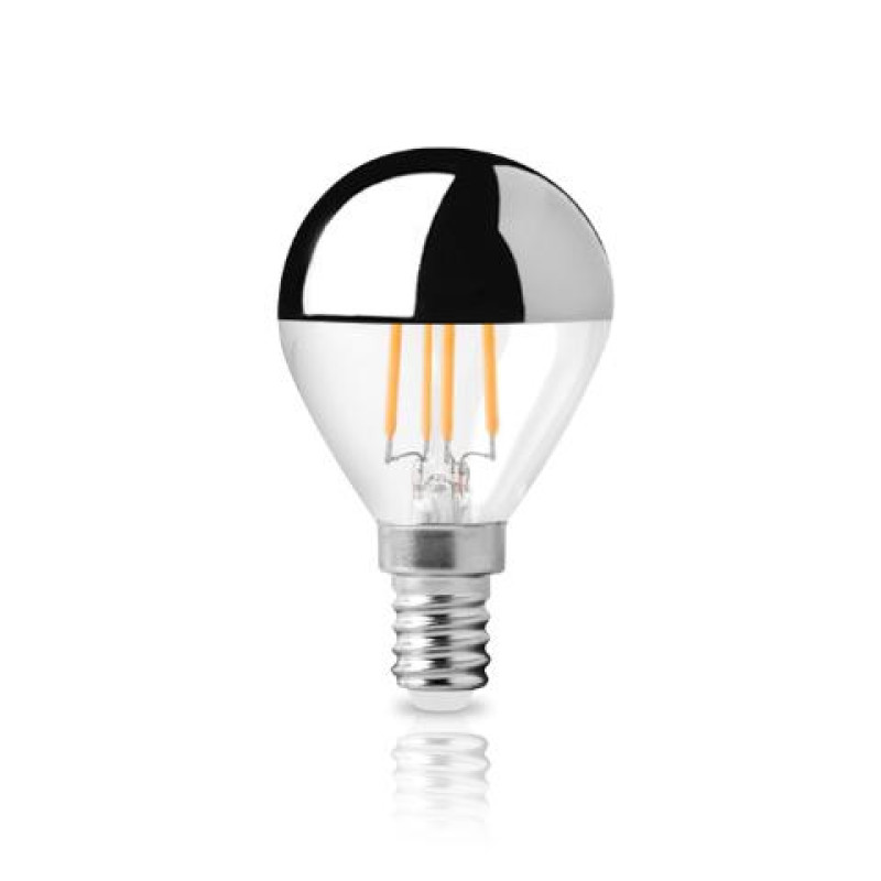 LED FILAMENT DIMABLE G45 ΣΦΑΙΡΙΚΟ ΑΝΤΕΣΤΡΑΜΕΝΟΥ ΚΑΘΡEPTOY 6W E14 2800K ΦOSME