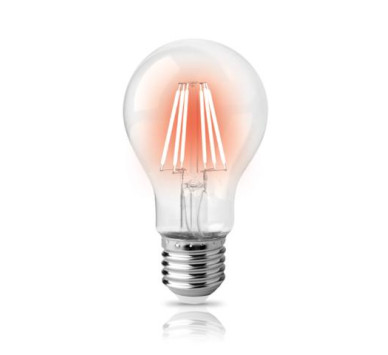 LED FILAMENT A60 ΔΙΑΦΑΝΟ 8W Ε27 ΚΟΚΚΙΝΟ ΦΩΣ 360D ΦOSME