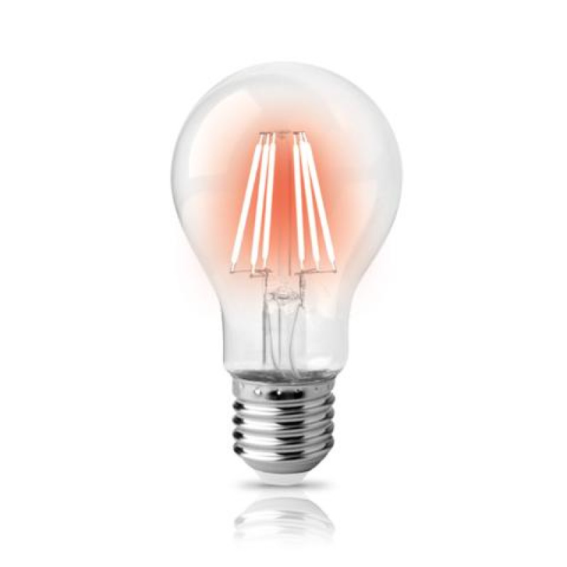 LED FILAMENT A60 ΔΙΑΦΑΝΟ 8W Ε27 ΚΟΚΚΙΝΟ ΦΩΣ 360D ΦOSME