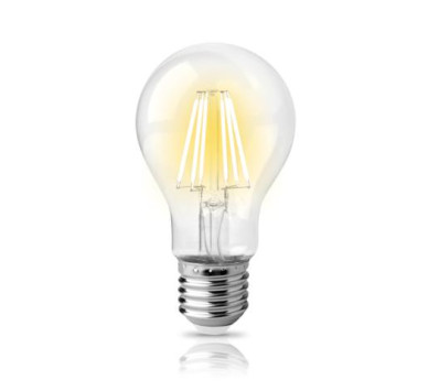 LED FILAMENT A60 ΔΙΑΦΑΝΟ 8W Ε27 ΚΙΤΡΙΝΟ ΦΩΣ 360D ΦOSME