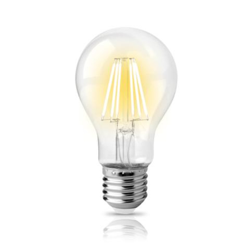LED FILAMENT A60 ΔΙΑΦΑΝΟ 8W Ε27 ΚΙΤΡΙΝΟ ΦΩΣ 360D ΦOSME