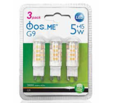 ΛΑΜΠΑ G9 220-240V 5W SMD 6500K 3TEM /double blister card