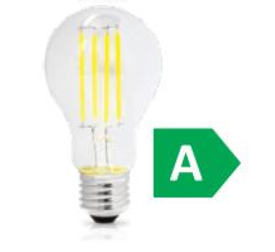 LED FILAMENT A60 ΔΙΑΦΑΝΟ 3.8W E27 3000k 806LM 300D A CLASS ΦOSME