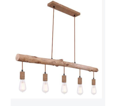 JAKOBpendant lamp metal rust colored, 5x E27
