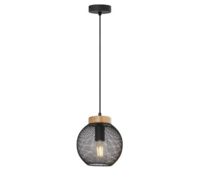 PABLOpendant lamp metal black matt, 1x E27