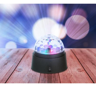 DISCOtable lamp plastic black, 6x LED
