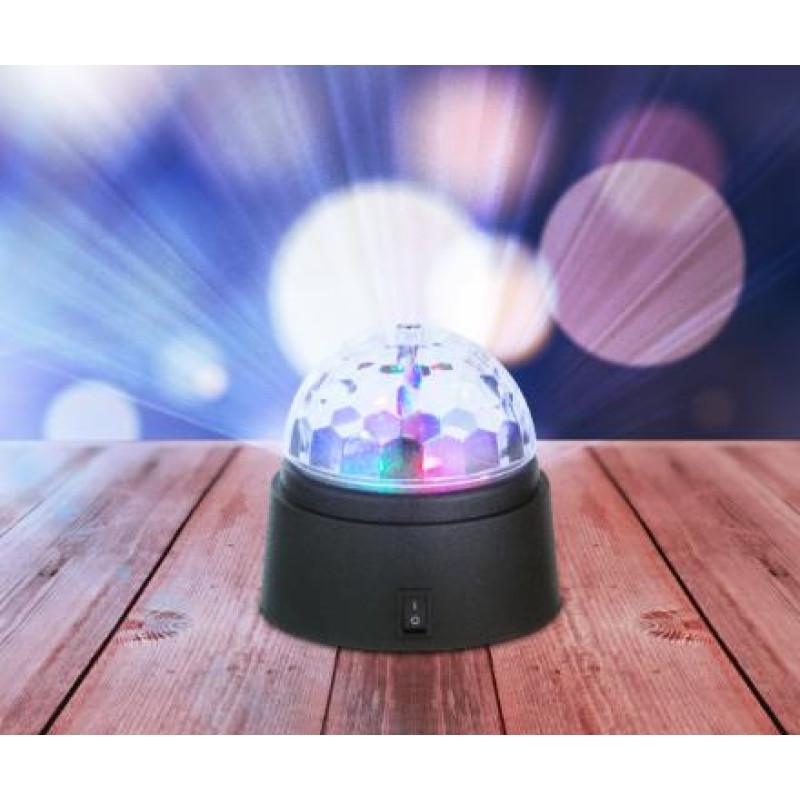 DISCOtable lamp plastic black, 6x LED