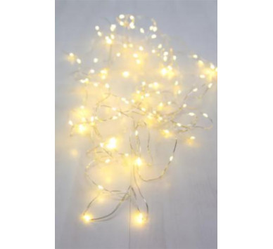 VENUTOLED light chain copper silver metallic, 100x LED