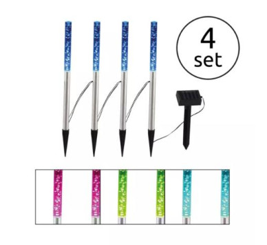 SOLARSolar light stainless steel, 4x RGB LED