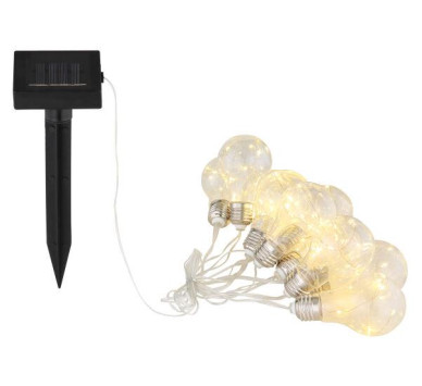 SOLARLEUCHTE KUNSTSTOFF SILBERGRAU, 10XLEDSolar light plastic silver grey, 10x LED
