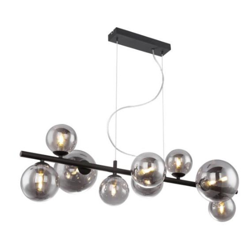 RIHApendant lamp metal black matt, 9x G9 LED