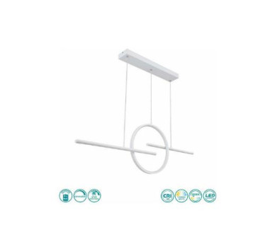 BARRALpendant lamp metal white, LED