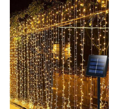 ΗΛΙΑΚΟ 192LED ΚΟΥΡΤΙΝΑ ΜΕ 8 ΠΡΟΓΡΑΜΜΑΤΑ 150X200CM ΘΕΡΜΟ ΛΕΥΚΟ ΙΡ44