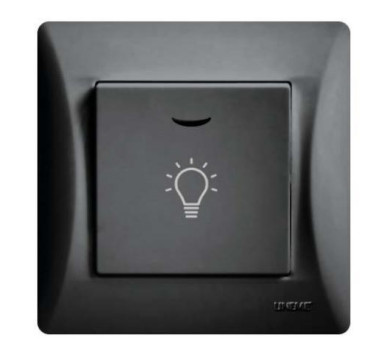 ΜΠΟΥΤΟΝ ΚΛΙΜΑΚΟΣΤΑΣΙΟΥ με ΛΥΧΝΙΑ LED 220/240V ΜΑΥΡΟ Hseries