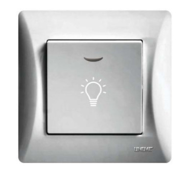ΜΠΟΥΤΟΝ ΚΛΙΜΑΚΟΣΤΑΣΙΟΥ με ΛΥΧΝΙΑ LED 220/240V ΑΣΗΜΙ ΜΑΤ Hseries
