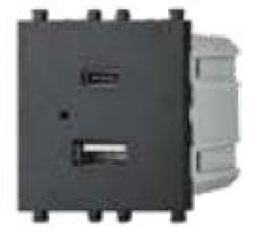 ΠΡΙΖΑ USB TYPE A & TYPE C 5,1V/3A 2Μ ΜΑΥΡΟ ΙΝΟ