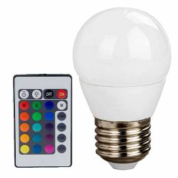 Λαμπτήρας LED Globe E27 4W Πολύχρωμο RGB