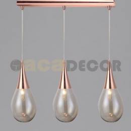 Κρεμαστό Τρίφωτο Line Tear Pink Gold