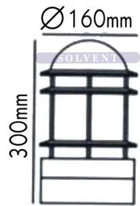 Φωτιστικό Koλωνάκι Kήπου Φανάρι Curves Inox 30cm