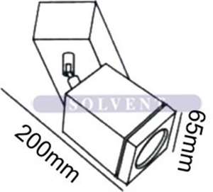 Φωτιστικό Ορθογώνιο Σποτ Short Inox Large