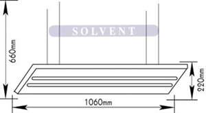 Φωτιστικό Κρεμαστό Φθορίου Large Crystal 2x40W