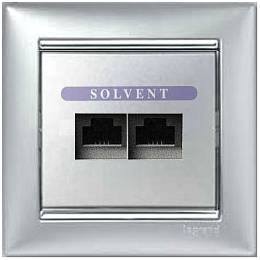 Πρίζα UTP rj45 Διπλή Valena Αλουμίνιο-Aσημί Metallic