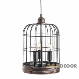 Φωτιστικο Κρεμαστό Cage Μεταλλικό Μαύρο